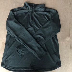 Adidas dry fit grey quarter zip workout top